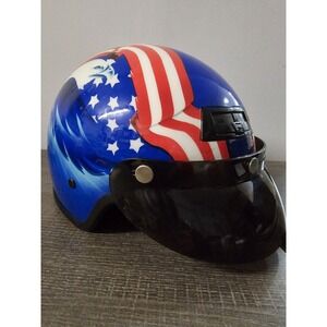 Vintage Bieffe GR1000 Patriotic Motorcycle Helmet Size M Made in Italy